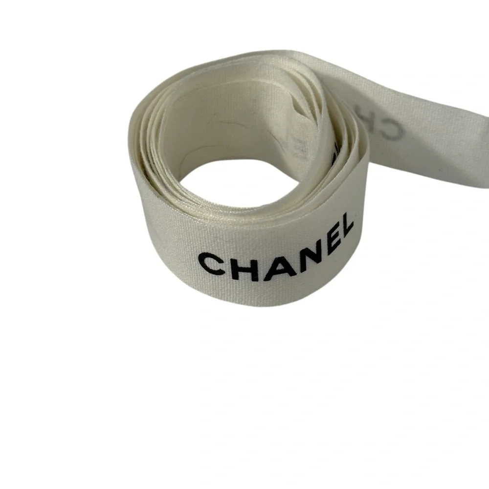 CHANEL White Ribbon for Gift Wrap